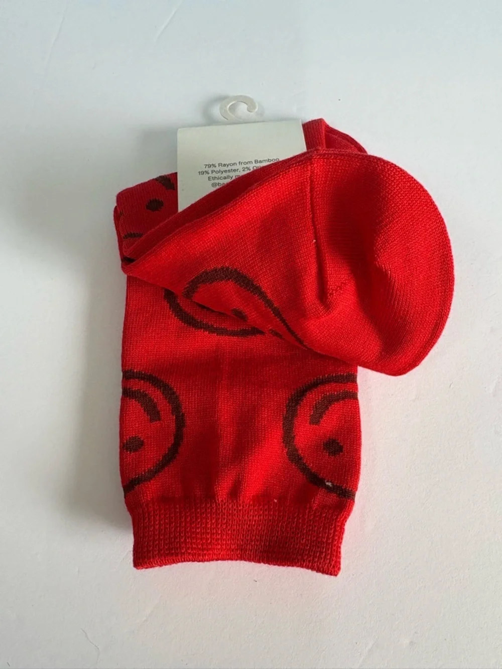 NWT BAGGU Happy Crew Sock